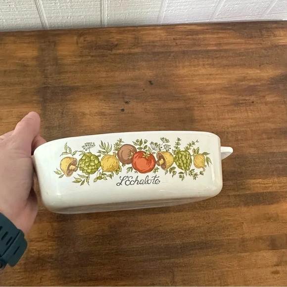 Corning Ware Vintage Spice of Life "L'Echalote" 1 Quart Baking Dish w/ Pyrex Lid - Picture 6 of 8
